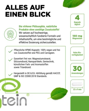 Magnesium - Magtein - L-Threonate, 120 Kapseln – Bild 4